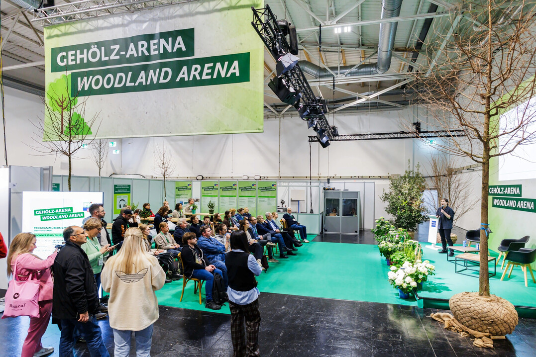 Die neue Geh�lz-Arena in Halle 7 gab Antworten auf dr�ngende Fragen zur klimaangepassten Stadtbegr�nung.