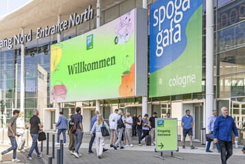 Impression von der spoga+gafa 2025, Eingang Nord