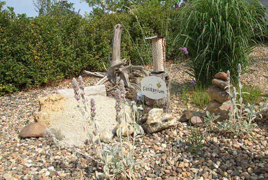 Ein Sandarium dient als Nistort fr bodenlebende Insekten.