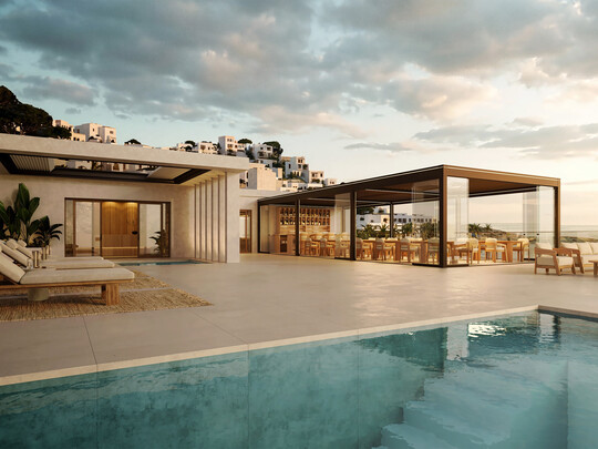 Die VENTUR erweitert den Wohnraum nach drau�en � bietet zuverl�ssigen Sonnen-, Wind- und
Regenschutz. Dank nat�rlicher Luftzirkulation bietet die Pergola auch an hei�en Tagen ein angenehm k�hles Klima.