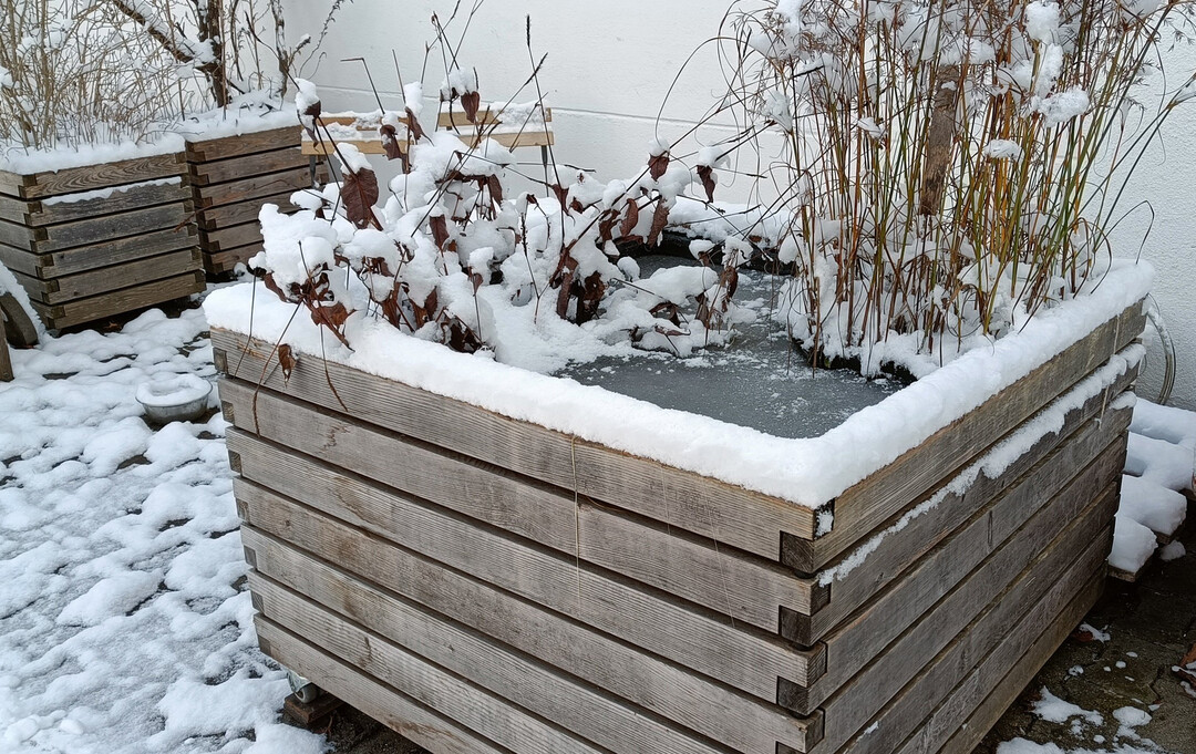 Auch im Winter ansehnlich: der Kubio Terrassenteich
