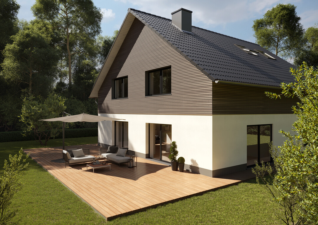 Witterungsstabile, langlebige Terrassendielen aus kanadischer Lrche bringen die zeitlose Eleganz und Weite der kanadischen Rocky Mountains in den Auenbereich.