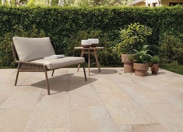 Fliesen mit Stein-Design  authentische Natrlichkeit,
Serie: FOSSILE GARDEN 