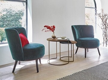 Die neue Garpa Interieur Kollektion umfasst schne neue Sessel und Sofas aus samtartigen Stoffen und feinstem Leder.