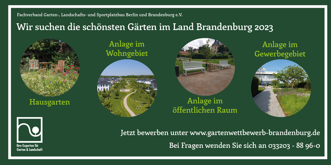 Der Wettbewerb „Gärten im Land Brandenburg 2023 – Preis des Brandenburgischen GaLaBaus“ geht in die zweite Runde.