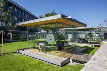Um ihren Mitarbeitern ein auergewhnliches Umfeld zum Arbeiten und Entspannen zu bieten, lie die Unternehmensfhrung der Continental Geschftseinheit Fahrerassistenzsysteme drei Pavillons errichten. 
