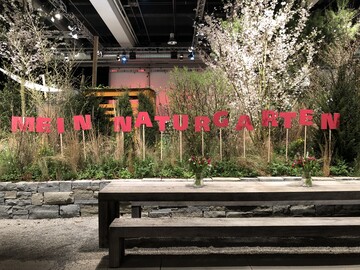Die Messe Giardina mit ihren, auf dem Kontinent einmaligen Schaugrten, ist im schweizerischen Gartenkalender ein wichtiges Highlight. Ihr Ausfall trifft besonders die Aussteller (Hier: Winkler & Richard, 2019)